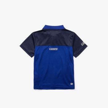 Lacoste SPORT Breathable Piqué Tennis Polo - Polo Dětské Blankyt / Černé / Bílé | CZ-4Gcudo